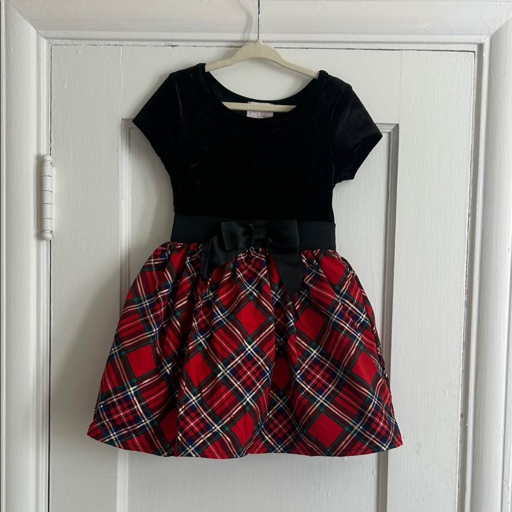 New Christmas dress! Plaid Red and Black Kids Dress
